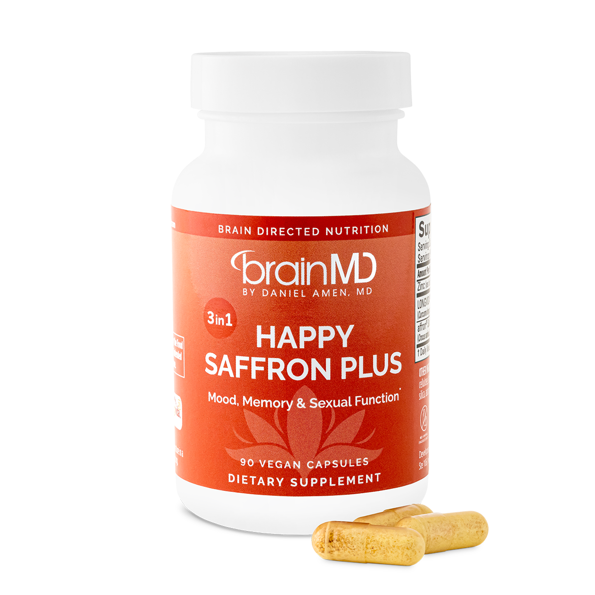 BrainMD Happy Saffron Plus - 90 Capsules
